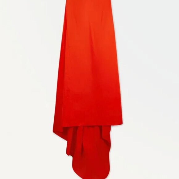 Cos Atelier The V-Neck Linen Maxi Dress - Bright Orange NWT retail $290 - Picture 2 of 16